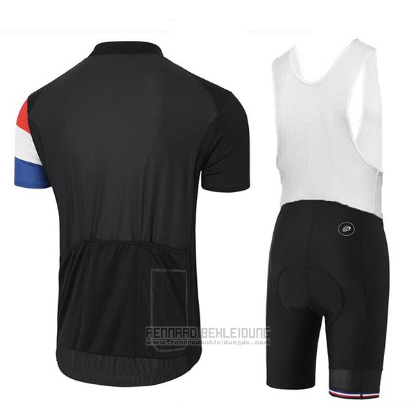 2017 Fahrradbekleidung Coq Sportif Tour de France Shwarz Trikot Kurzarm und Tragerhose